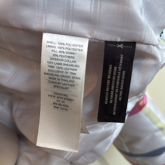 Coach Down Puffer Jacket Women's Legacy Tattersall Winter Coat, 83128, Plaid NEW - Picture 7 of 13